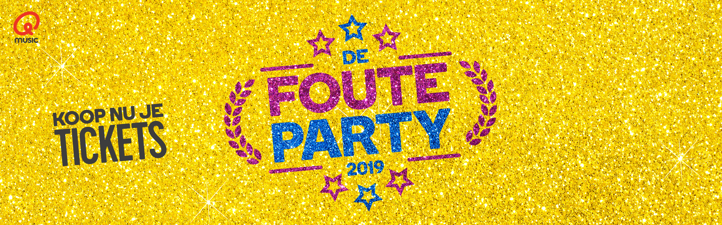 Early bird tickets 2019 Qmusic actionheader fouteparty2019