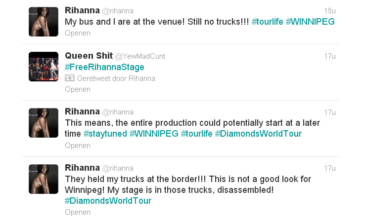 Rihanna tweets 0