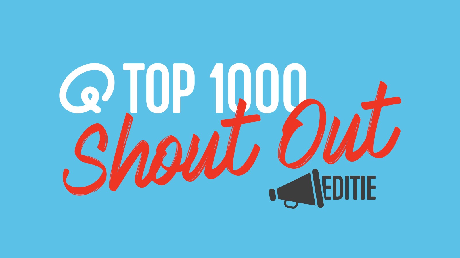 Top1000 shout out blauw