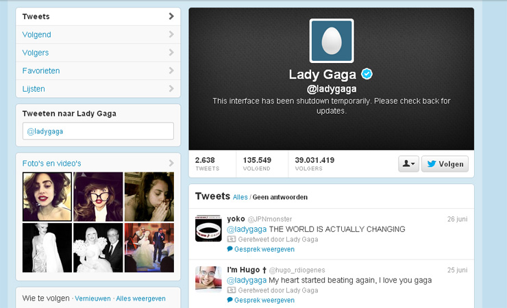 Ladygagatweetless
