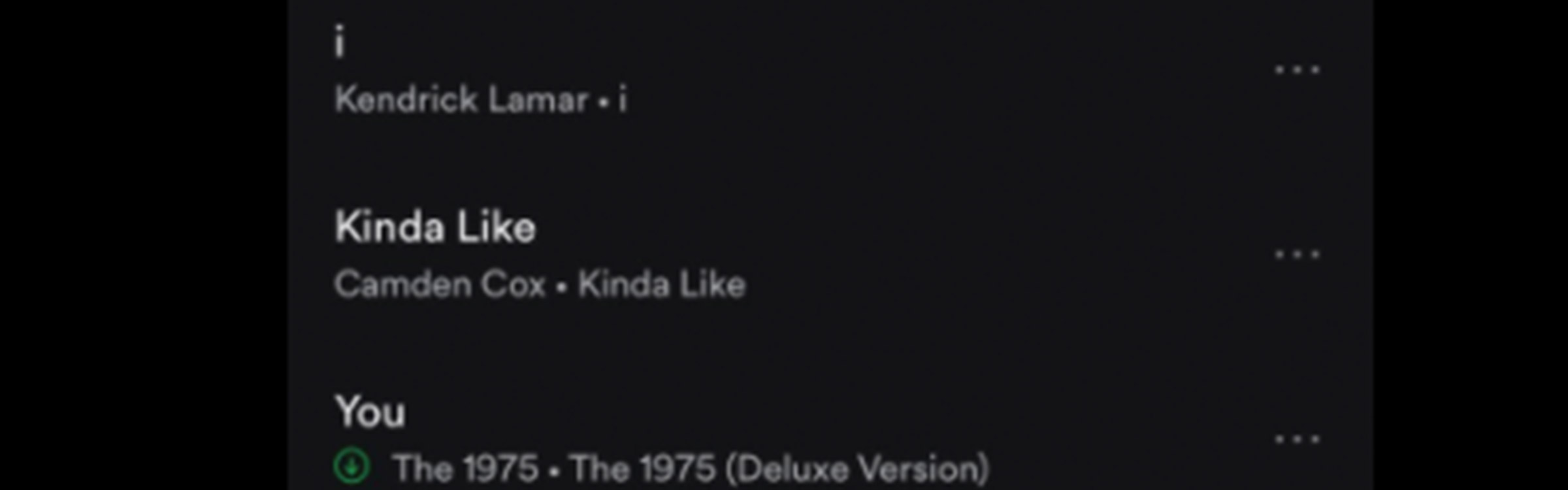 Spotify lijst header