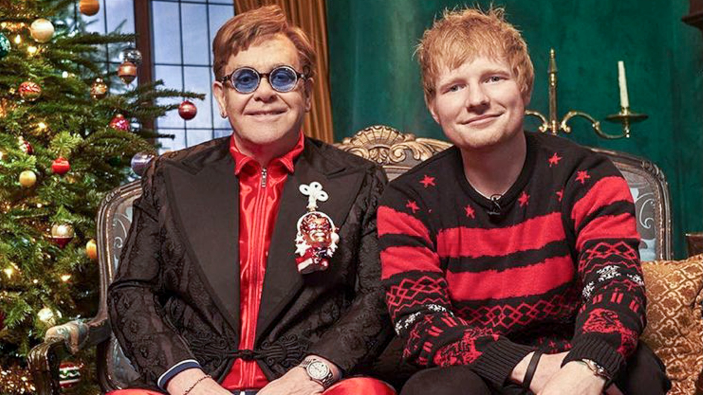 Послушаем новогодние. Песни на Рождество. Elton John with ed Sheeran. Ed Sheeran feat. Elton John - Merry Christmas.